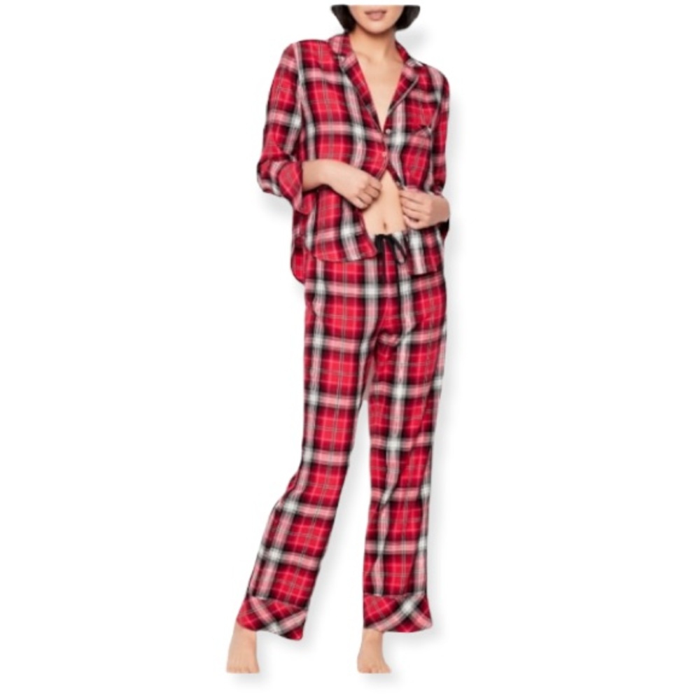 VICTORIA’S SECRET Flannel Sleep Shirt and Pants Set size:XS/XP